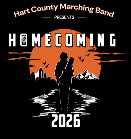 hchs marching band shirt design with a black background