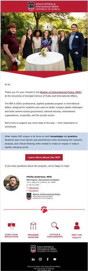 screenshot MIP hubspot email